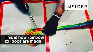 This is how rainbow lollipops are made [upl. by Freiman]