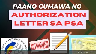 Paano gumawa ng Authorization Letter sa PSA [upl. by Aloibaf]