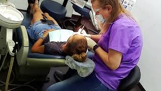 Dental Hygienist visit  teeth cleaning removal calculus [upl. by Pals]