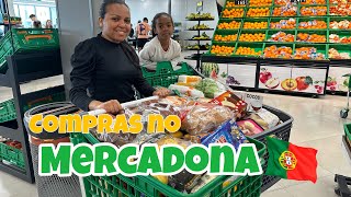 COMPRA DO MÊS NO MERCADONA 🛒EM PORTUGAL 🇵🇹 portugal [upl. by Nahsaj]