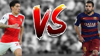 Hector Bellerin VS Jordi Alba  Who is the Fastest Player  Amazing Speed Show  20162017 [upl. by Ansel]