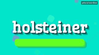 HOLSTEINER  HOW TO PRONOUNCE IT [upl. by Small868]