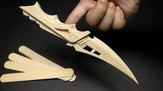 How to make this Custom Futuristic knife using popsicle sticks  DIY [upl. by Enahsed]