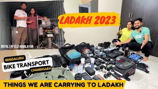 Things we are carrying to Ladakh 2023  Bike transport  ಉತ್ತರ ಕರ್ನಾಟಕ Couple  ಕನ್ನಡ Vlogs [upl. by Liz]