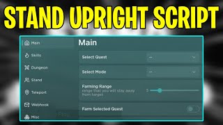 Stand Upright Rebooted Script GUI  Hack AUTO FARM AUTO SKILLS AND MORE PASTEBIN 2024 [upl. by Amalbergas]