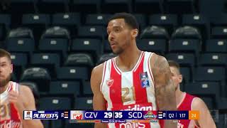 AdmiralBet ABA League 202324 highlights QF Round 1 Crvena zvezda Meridianbet  SC Derby 15424 [upl. by Dever452]