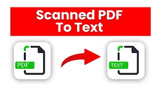 How to Convert Scanned PDF to Text [upl. by Ahseetal]