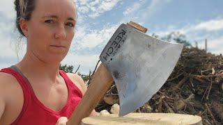 Timbersports lumberjill training session [upl. by Modnarb]