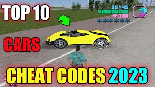 GTA Vice City  Top 10  Car Cheats  New 2023   GTA Vice City Car Cheats  SHAKEEL GTA [upl. by Noemi]