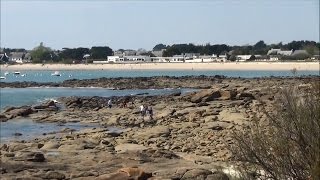 Plage de LAnse du Stole  Port de Lomener  Panorama  Ploemeur  Bretagne  France [upl. by Ayihsa]