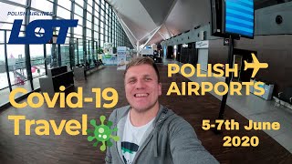 Covid19 Travel Polish Airports June 2020 [upl. by Ileane430]