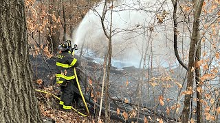 FDNY BOX 1670  FDNY BATTLING 3RD ALARM BRUSH FIRE IN HIGHBRIDGE PARK WASHINGTON HEIGHTS MANHATTAN [upl. by Aicilav]