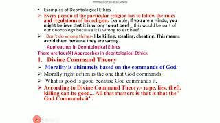 CIVICS CHAPTER TWO PART 2 DEONTOLOGICAL NORMATIVE ETHICS DEONTOLOGICAL ETHICS abjtube1 [upl. by Donalt355]