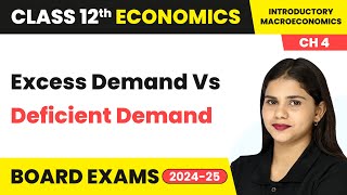 Excess Demand Vs Deficient Demand  Class 12 Economics Chapter 4  CBSE 202425 [upl. by Sherrie]