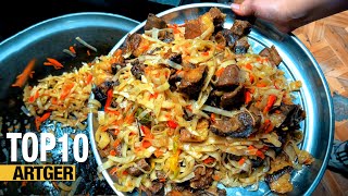 Amazing 5 Recipes of Mongolian Legendary Tsuivan Dish Compilation [upl. by Tryck658]