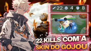 22 KILLS COM A NOVA SKIN DO SATORU GOJOU  HONOR OF KINGS KONG MING [upl. by Rodolfo]