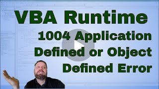 VBA runtime error 1004 Applicationdefined or Objectdefined error [upl. by Welby551]