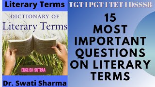 Literary terms explanation in English Literature I Important Literary Terms for TGT PGT LT DSSSB [upl. by Eilema]