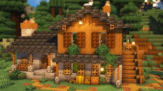 Minecraft Large Spruce Log Cabin Tutorial [upl. by Gerta]