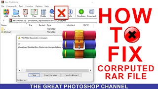 How To Fix Damage Or Corrupted WinRAR Or Zip Files  Unexpected End Of Archive Error [upl. by Attiuqaj]