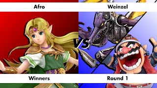 Smash  Respawn 211 Winners Bracket  Afro Zelda vs Weinzel Ridley Wario [upl. by Riay458]