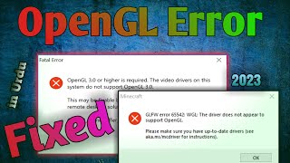 How to Fix OpenGL Error GLFW 65542OPENGL 30 Fix All SoftwareGames  In Hindi Urdu [upl. by Leuqar]