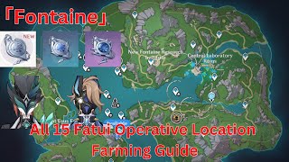 All 15 Fatui Operative Location Farming【Genshin Impact 41】 [upl. by Rhoda410]