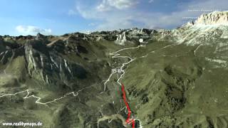 HERO Südtirol Dolomites 2016 3D Track 60 km [upl. by Notak]