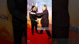 Rhys Ifans and Chiwetel Ejiofor share a warm hug at the premiere of Venom The Last Dance 🫂 Shorts [upl. by Abell]