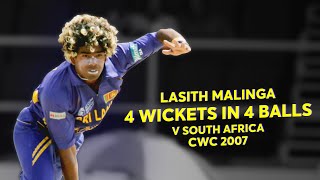 Lasith Malinga takes four wickets in four balls  CWC 2007 [upl. by Ninehc]