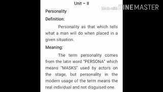 Define personality meaning tamil [upl. by Atinram349]