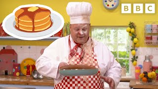 Mr Tumble Makes Pancakes 🥞  Pancake Day  CBeebies [upl. by Eberle516]