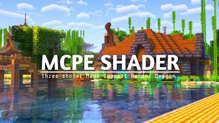 TOP 3 SHADER MCPE 11973 amp 121  MCPE SHADER  SUPPORT RENDER DRAGON amp REALISTIC SHADER [upl. by Cormier541]