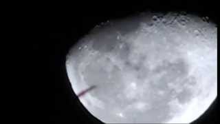 Large Cigar shape UFO passing the Moon 7 07 2015 [upl. by Aray588]