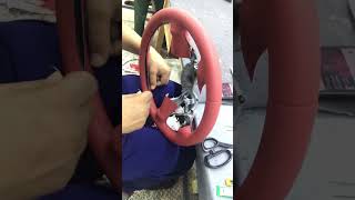 Steering wheel leather stitching 🧵 dance comedy [upl. by Malinin550]