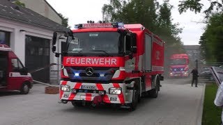 Alarm für den Sonderdienst THOst der Feuerwehr Frankfurt HLF Rüstzug Schiene [upl. by Mccowyn]