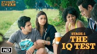 Stage 1 The IQ Test  Student Of The Year  Sidharth Malhotra Alia Bhatt amp Varun Dhawan [upl. by Beutler473]