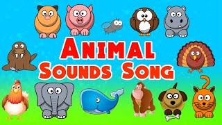 Animal Sounds Song  Nursery Rhymes for Babies  LittleKidsTV [upl. by Ayotas]