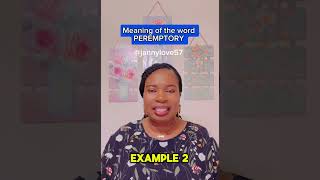 What is the meaning of the word peremptory englishteacher vocabulary shorts [upl. by Croom]