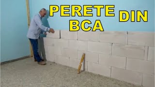 Perete din BCA Construire zid cu blocuri BCA [upl. by Aicele]