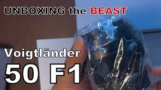 Unboxing Voigtlander 50 F1 Nokton ASMR Cosinas EXTREME Emount lens [upl. by Hahcim]