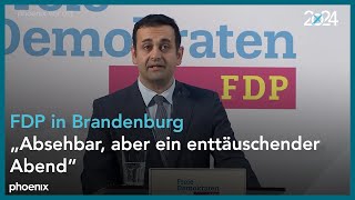 LTW Brandenburg Statement von FDPGeneralsekretär Bijan DjirSarai [upl. by Emlin]