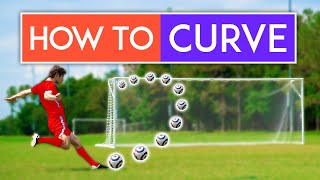 How to Shoot with CURVE in Soccer [upl. by Eleahcim65]