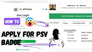 Navigating eCitizen 2024 for PSV Badge Application Tips and Tricks [upl. by Kenley]