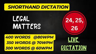 Legal Dictation Exercise24 25 amp 26 80 wpm 70wpm amp 60wpm jkhighcourtstenographer jkssbsteno [upl. by Llenahs]