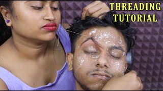 Eyebrows Threading by Barber Girl Pakhi  Unwanted Hair Removal  Neck Cracking  Threading ASMR [upl. by Shanan]