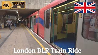 2024 UK London 🇬🇧 Riding the DLR from Bank to Lewisham  Docklands Light Railway ride [upl. by Amilah538]