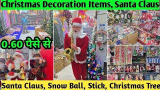 Christmas Decorations wholesale market in Delhi  Cheapest Christmas Decor Market amp Santa Claus [upl. by Gonsalve]