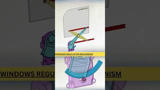 Windows Regulator Mechanismfusion360 cad mechanical engineering mechanism 3ddesign solidworks [upl. by Atnauqahs]