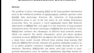 MMPhU Net A Novel Multi Model Fusion Phase Unwrapping Network for Large Gradient Subsidence Deformat [upl. by Ordway246]